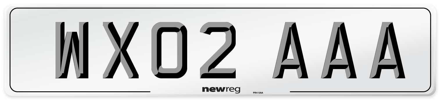 WX02 AAA Number Plate from New Reg
